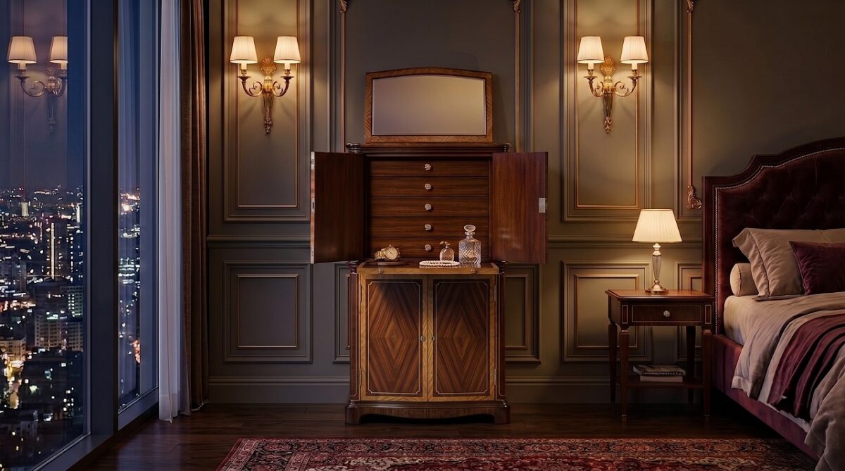 The English Cabinetmaker イングリッシュ キャビネットメーカー ジュエリーキャビネット 【SC61001】
