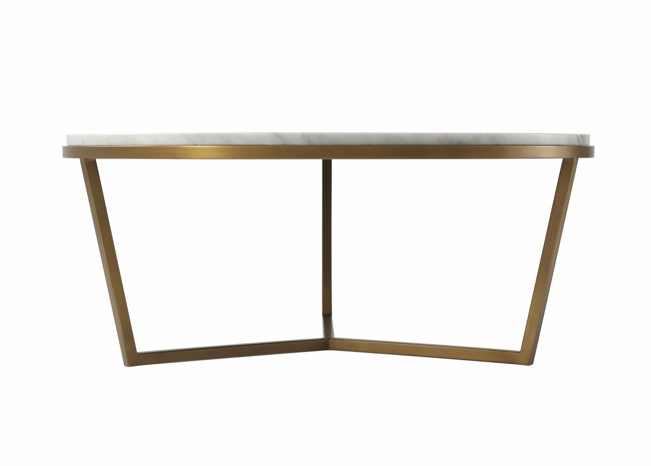 大理石と真鍮のカクテルテーブル