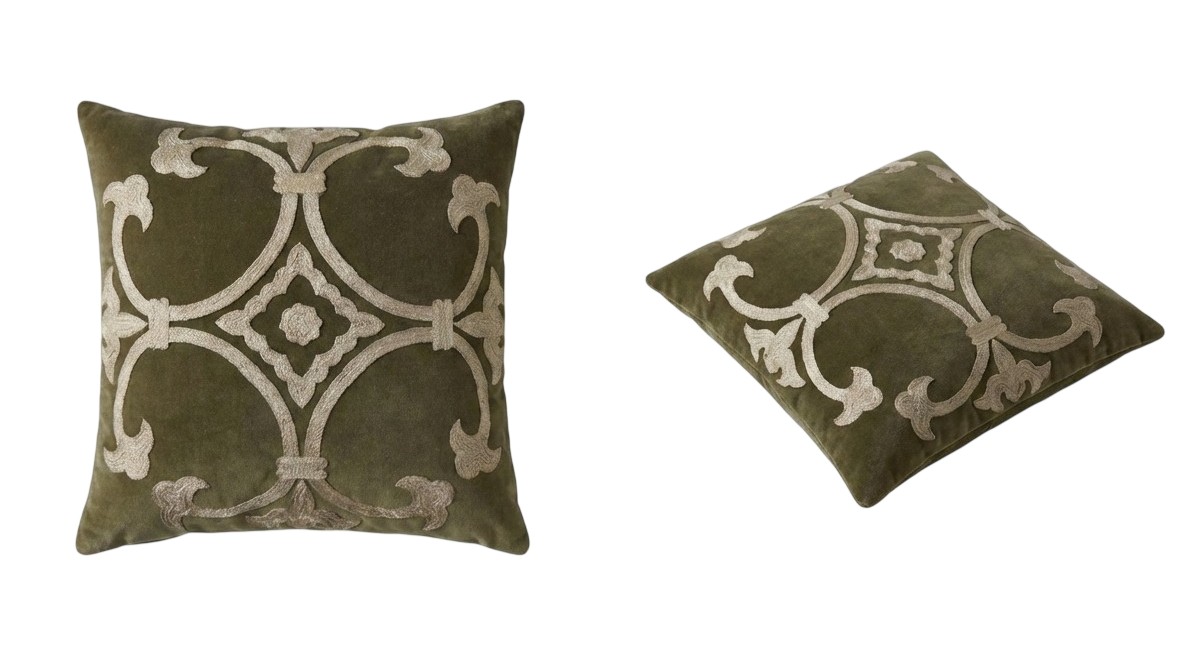 London Explorers Collection ロンドン エクスプローラーズ コレクション クッション（オリーブグリーン） 【HC-CS 1774/5】