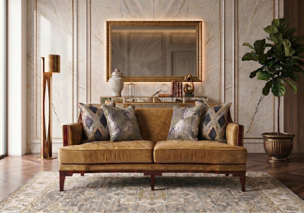 London Explorers Collection ロンドン エクスプローラーズ コレクション ジュールソファ（ゴールド） 【KF4500-0008G】