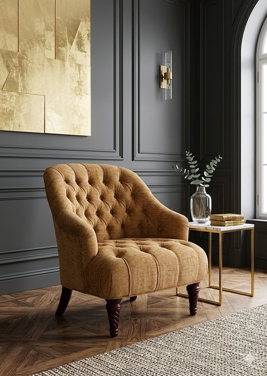 London Explorers Collection ロンドン エクスプローラーズ コレクション ヴィクトリアンアームチェア（ゴールド） 【KF4200-0001G】